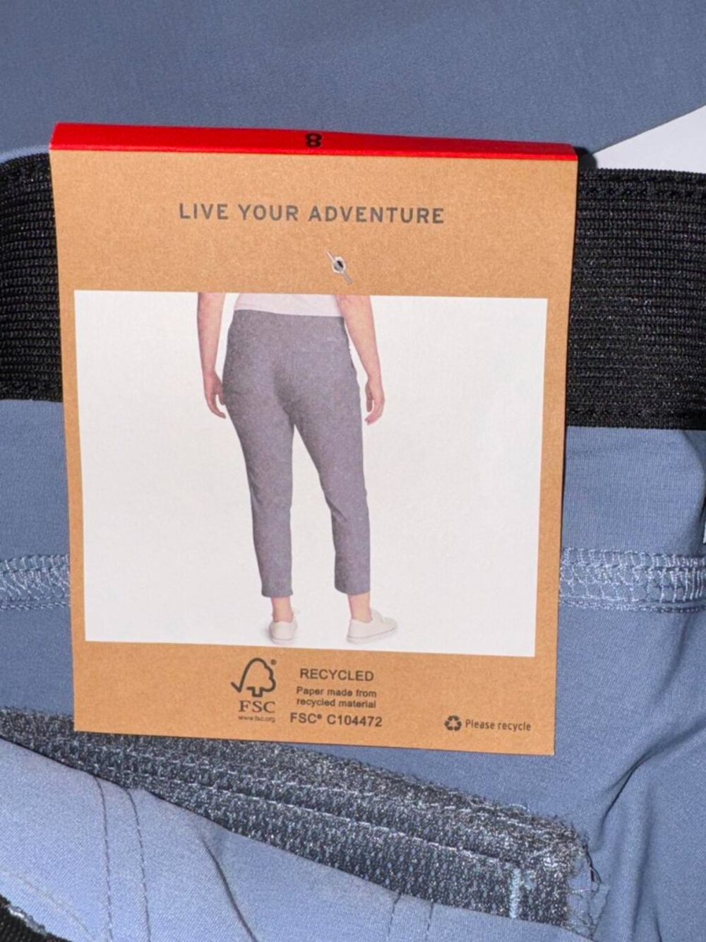 NWT Women's Eddie Bauer Horizon Straight Ankle Pants Blue Size 8 Travel Hiking - Picture 6 of 10